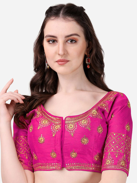 HERE&NOW Embroidered Coding Saree Blouse