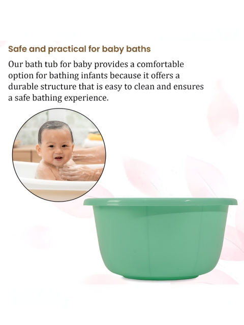 Aura Brown & Green 4 Pcs 40 Liter Multipurpose Bath & Washing Clothe Tub - Image 3