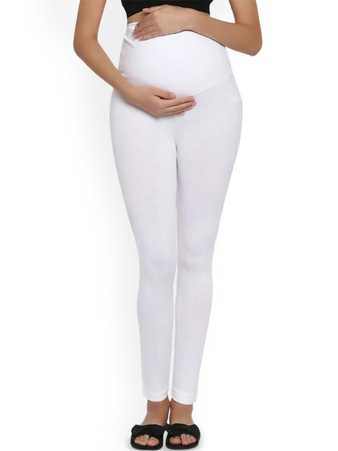 Lenam Stretchable Maternity Ankle-Length Leggings With Adjustable Waist