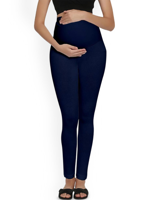 Lenam Stretchable Maternity Ankle-Length Leggings With Adjustable Waist