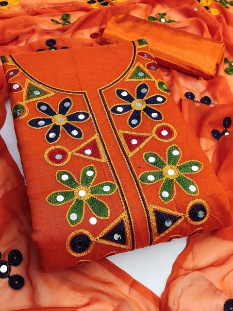 KALINI Embroidered Unstitched Dress Material