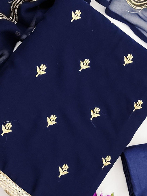 KALINI Embroidered Unstitched Dress Material - Image 4