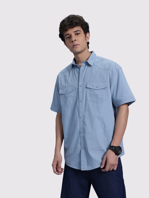 The Roadster Life Co. Pure Cotton Drop-Shoulder Sleeves Relaxed Fit Casual Shirt - Image 3