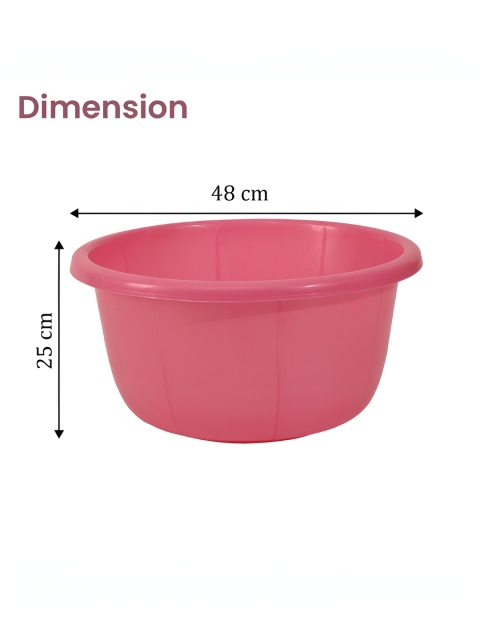 Aura Brown & Pink 4 Pcs 40 Liter Multipurpose Bath & Washing Clothe Tub - Image 4