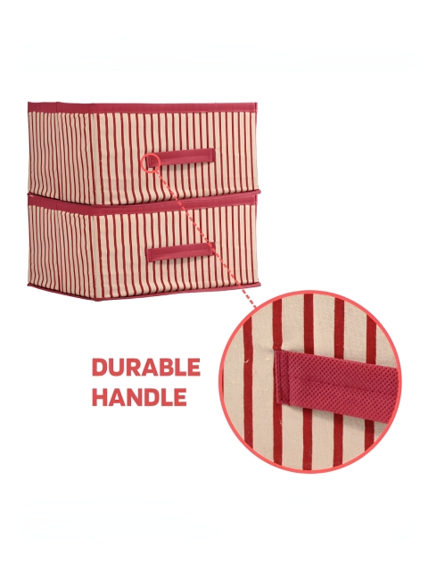 Aura Beige 8 Pcs Foldable Multi-purpose Cloth Organizer for Storage Box Drawing Handle - Image 4
