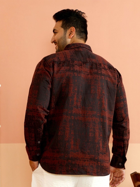 Instafab Plus Striped Spread Collar Long Sleeves Shirt - Image 4