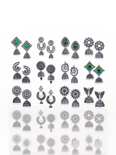 Sangria Silver-Plated Alloy Earrings