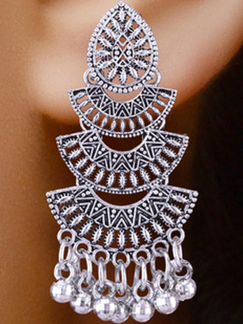 Sangria Silver-Plated Alloy Earrings - Image 5