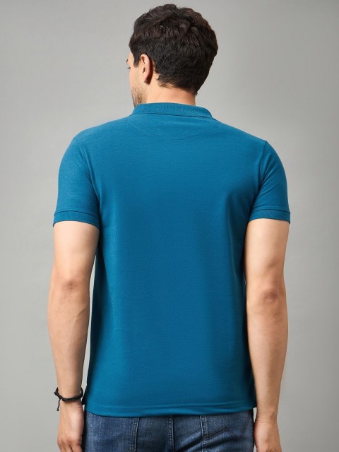 Zigo Men Solid Polo Collar Slim Fit T-shirt - Image 4