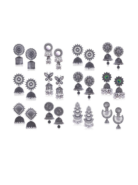 Sangria Silver-Plated Alloy Earrings