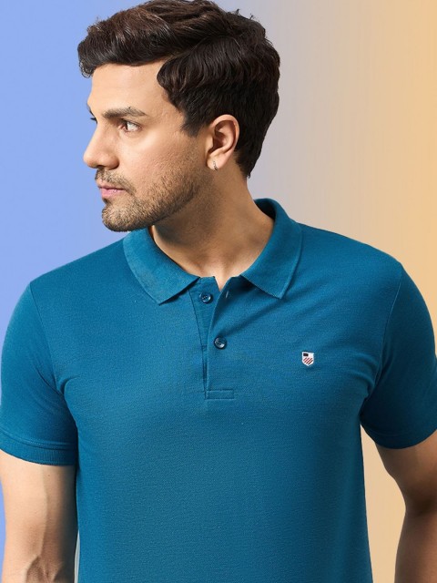 Zigo Men Solid Polo Collar Slim Fit T-shirt - Image 5