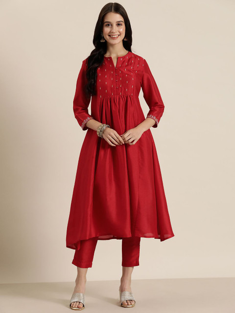 HERE&NOW Zari Embroidered Kurta