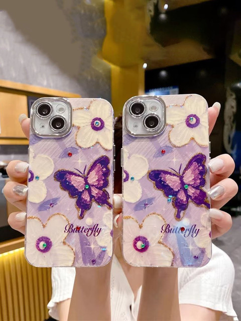 CASE CREATION Floral Printed iPhone 14 Back Case Mobile Accessories