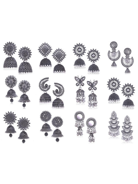 Sangria Silver-Plated Alloy Earrings