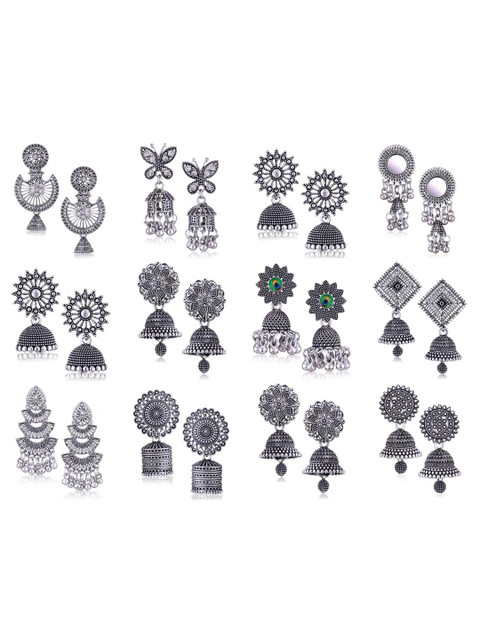 Sangria Silver-Plated Alloy Earrings