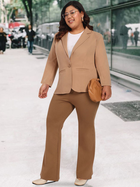 wild U Plus Size Tailored Fit Single Breasted Blazer - Image 5