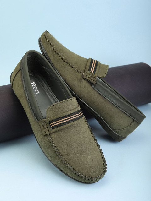 HERE&NOW Men Round Toe Slip-On Loafers