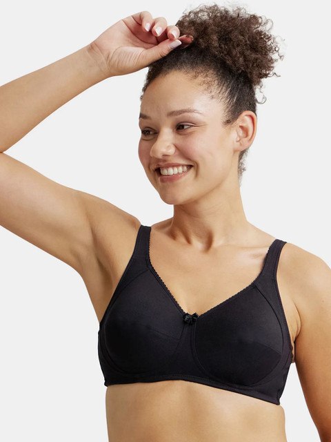 Jockey Plus Size Wirefree Non Padded Super Combed Cotton Stretch Full Coverage Bra -ES13