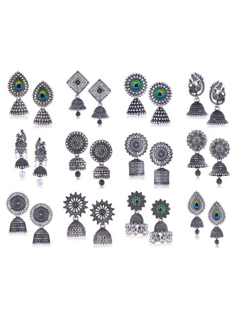 Sangria Silver-Plated Alloy Earrings