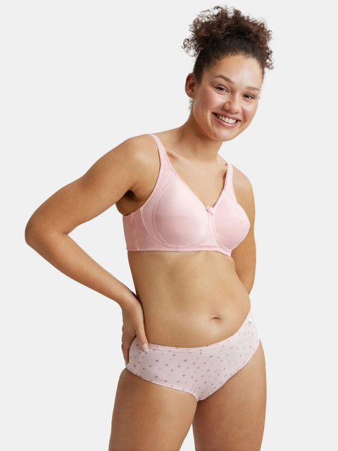 Jockey Plus Size Wirefree Non Padded Super Combed Cotton Stretch Full Coverage Bra -ES13