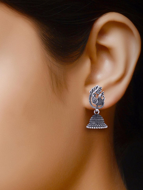 Sangria Silver-Plated Alloy Earrings - Image 2