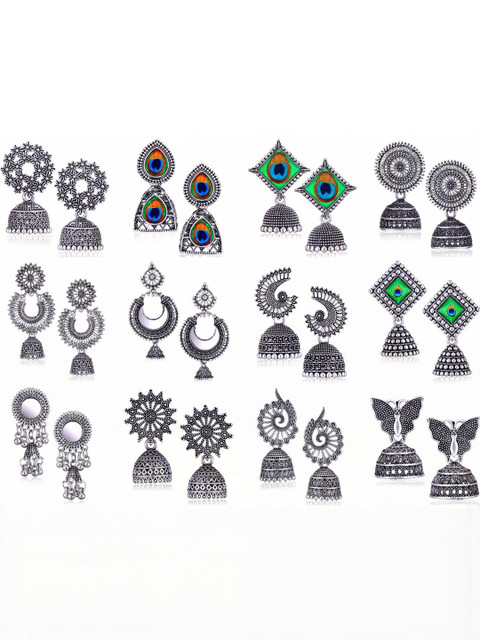 Sangria Silver-Plated Alloy Earrings