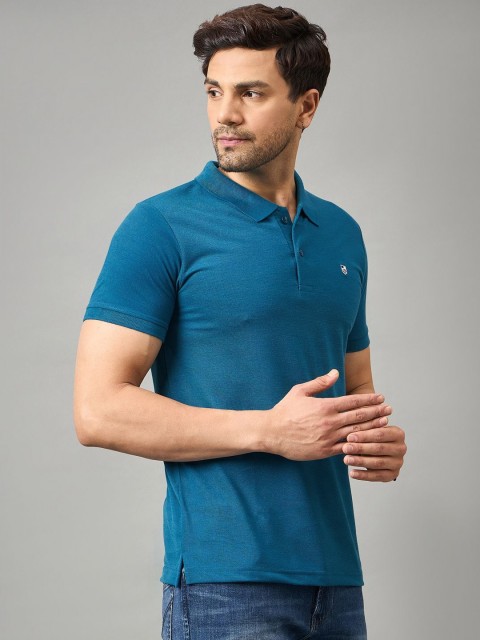Zigo Men Solid Polo Collar Slim Fit T-shirt - Image 3