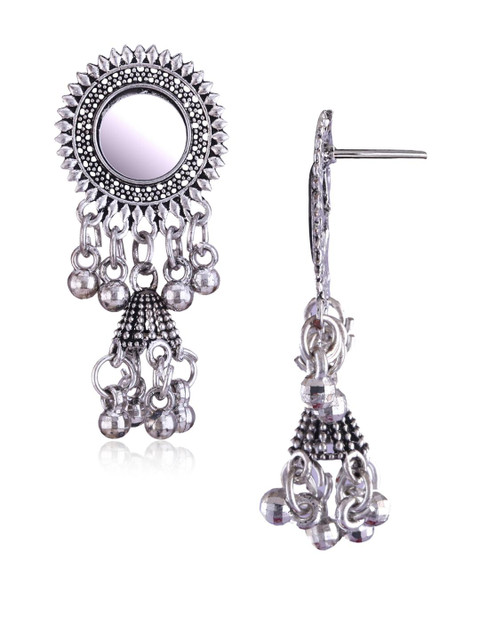 Sangria Silver-Plated Alloy Earrings - Image 6