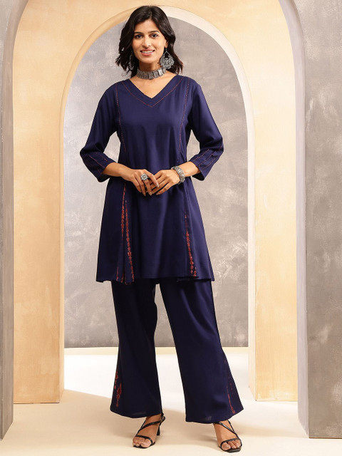ARAVALII V Neck Tunic & Trousers Co-ords
