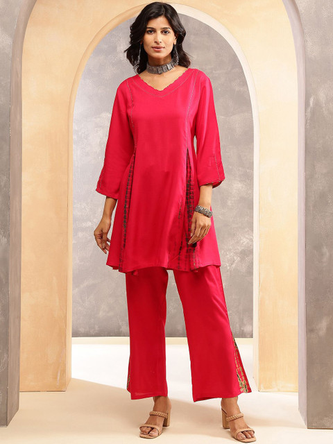 ARAVALII V Neck Tunic & Trousers Co-ords