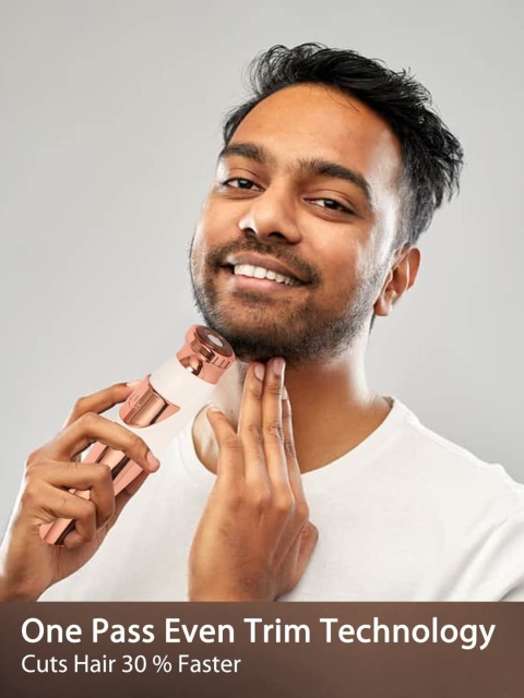 PAINLESS Portable Facial Hair Remover - Rose Gold - Image 4
