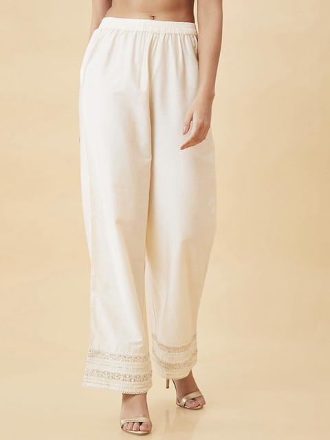 Moda Rapido Women Self Design Wide Leg Palazzo