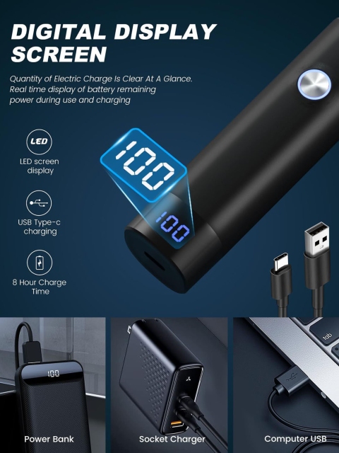 PAINLESS LED Light Digital Display Nose & Hair Trimmer - Image 7
