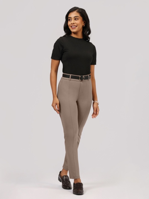 Blissclub Women Ultimate Cigarette Relaxed High-Rise Trousers
