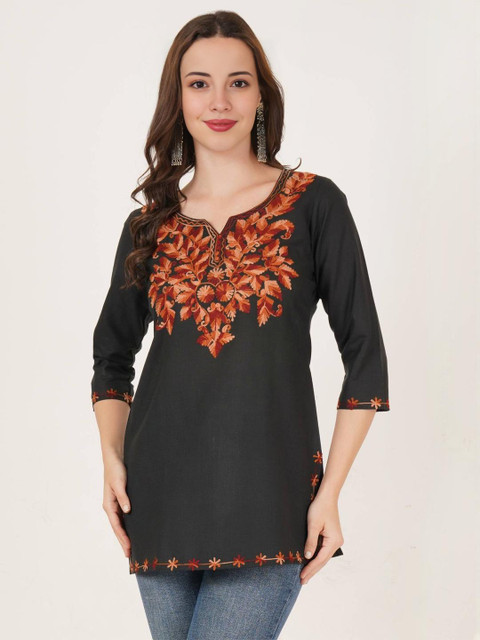 Diktmark Embroidered Kashmiri Cotton Kurti