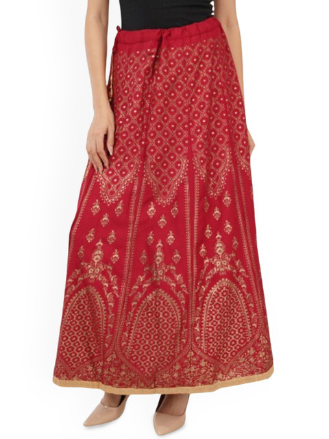 Niddleman Printed A-Line Maxi Skirt