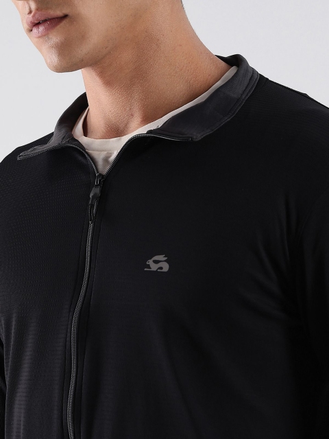 ADRO Men Mock Collar Solid Lightweight Casual Sporty Jacket - Image 2