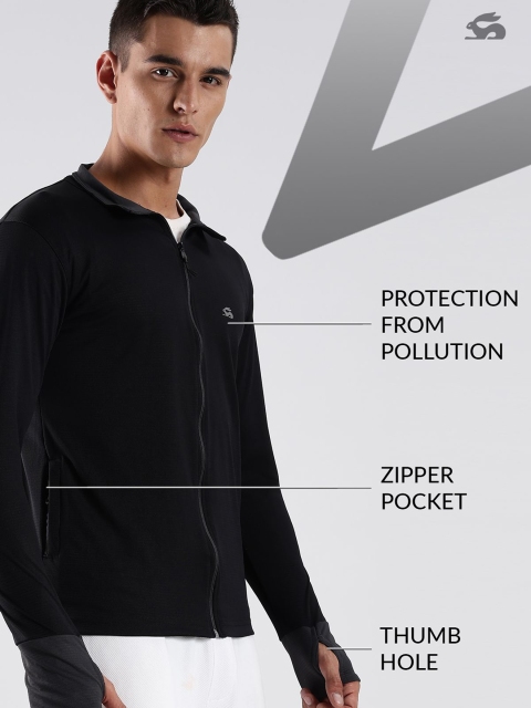 ADRO Men Mock Collar Solid Lightweight Casual Sporty Jacket - Image 6