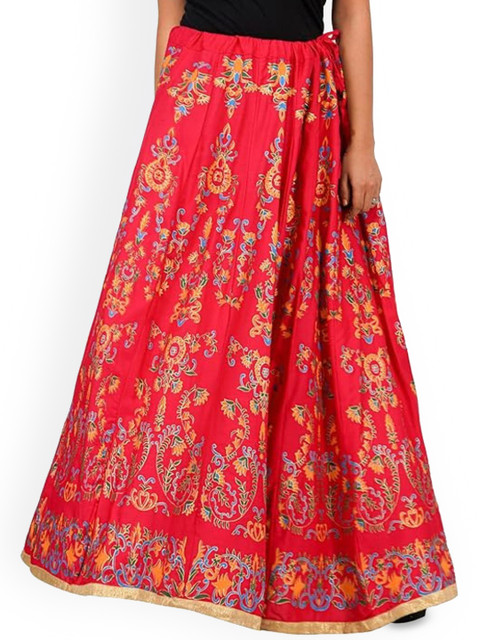 Niddleman Printed A-Line Maxi Skirt
