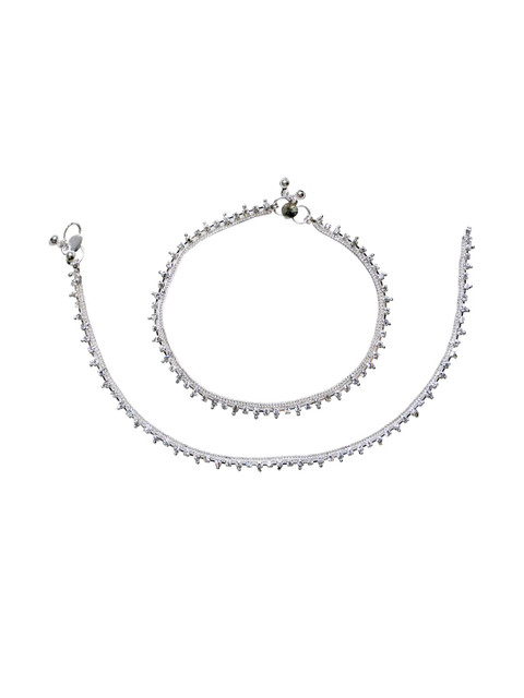 CHARMS Artificial Stones and Beads Studded Anklet