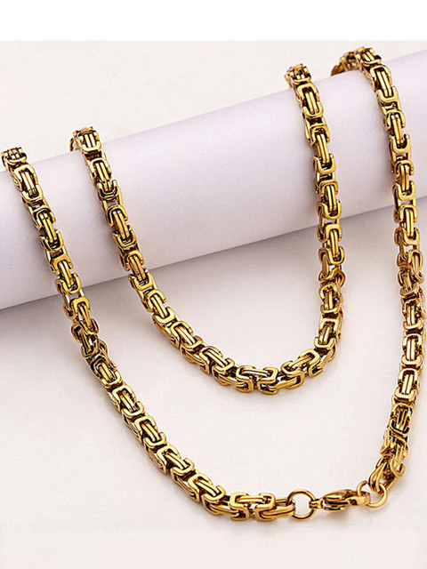 19TH JULY JEWELS Unisex Stainless Steel Gold-Plated Chain