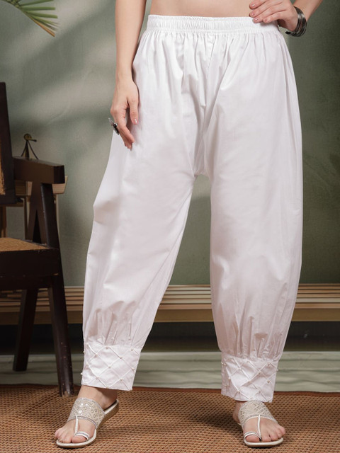 Clora Creation Women Embellished Loose Fit Cotton Afghani Salwar