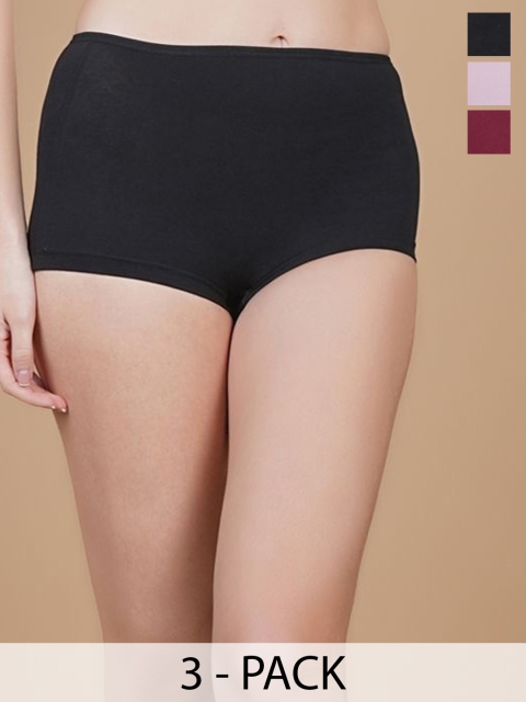 DressBerry Pack Of 3 Assorted Boy Shorts Briefs DB_Briefs_Premium