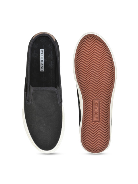 Woodland Men Textured Slip-On Sneakers - Image 4