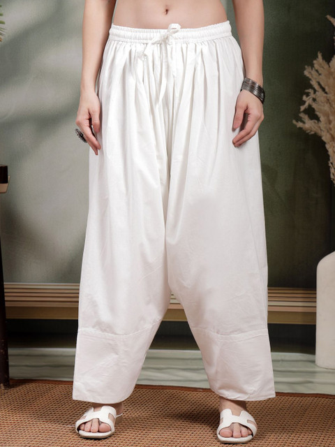 Clora Creation Women Solid Loose Fit Cotton Farshi Salwar