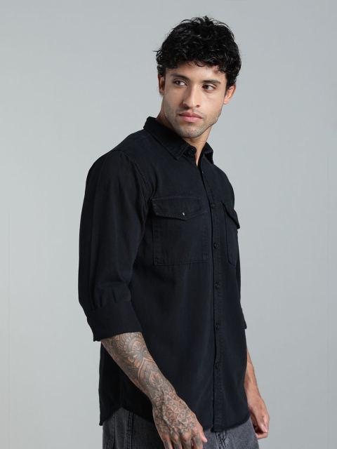 FOUL CHILD Spread Collar Cotton Casual Shirt - Image 3