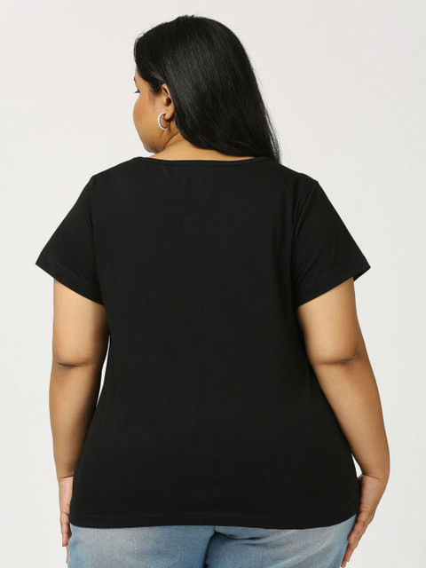 Vaishvik Women Plus Size Pure Cotton T-shirt - Image 5