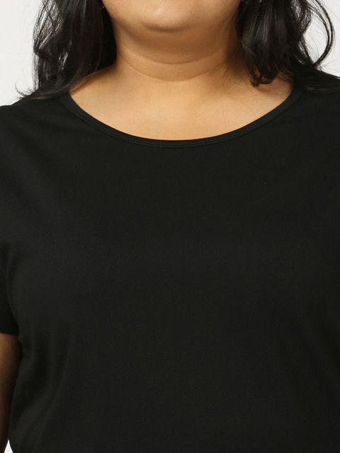 Vaishvik Women Plus Size Pure Cotton T-shirt - Image 2