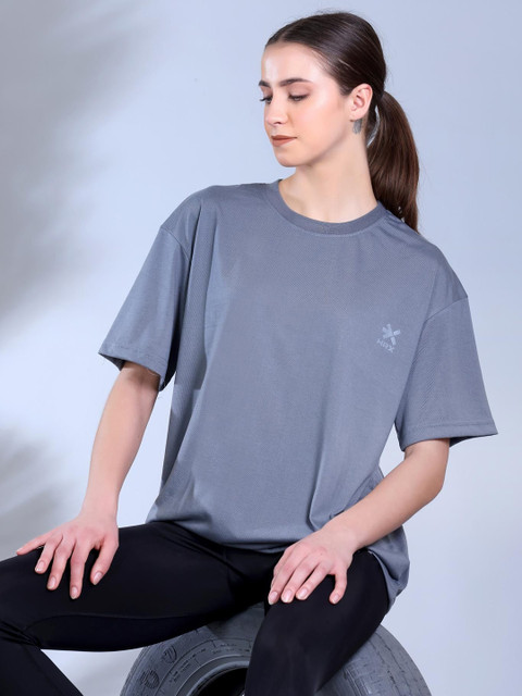 HRX by Hrithik Roshan Round Neck Drop-Shoulder Sleeves Oversized T-shirt