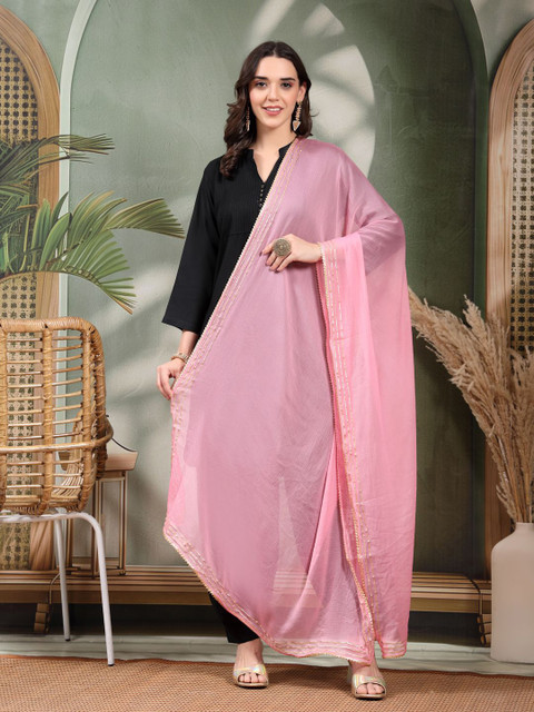 Clora Creation Chiffon Dupatta With Gotta Patti